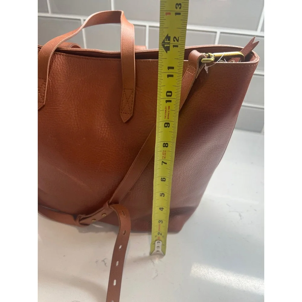 Madewell The Zip-Top Transport Carryall Transport Tote English Saddle Leather